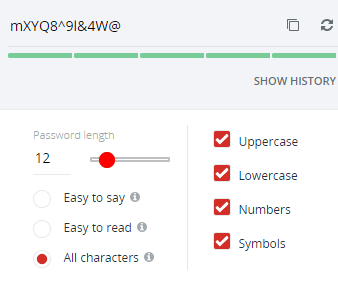 Secure Password Format Secure Password Format